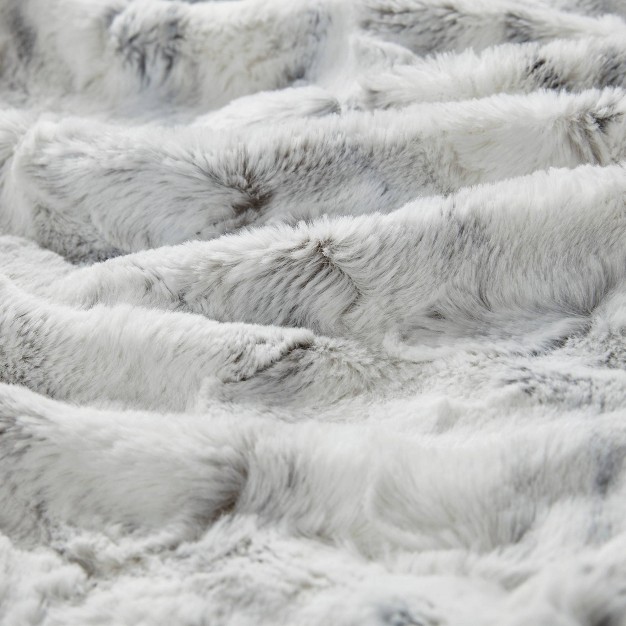 Oversized Aina Faux Fur Throw Blanket Madison Park