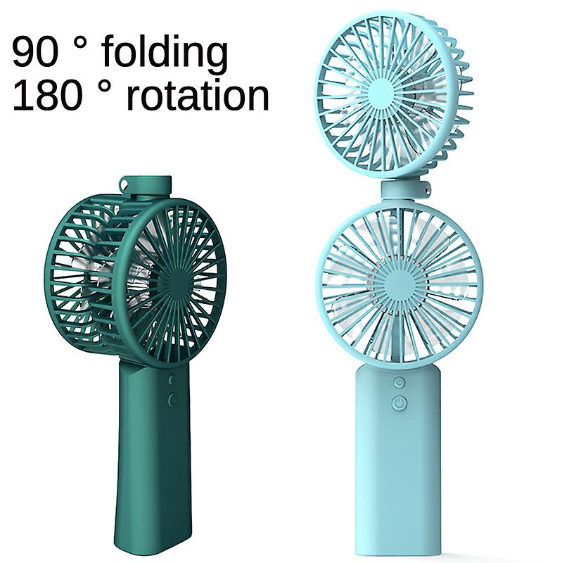 6000 Mah New Portable Hand-held Fan Office Desktop Multifunctional Folding Double-headed Small Electric Fan With A Neck