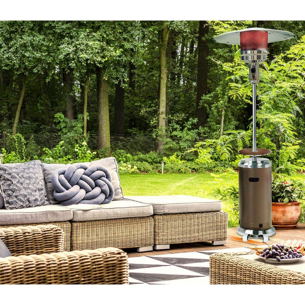 Hanover 48,000 BTU Bronze and Stainless Steel Umbrella Patio Heater H002BRSS