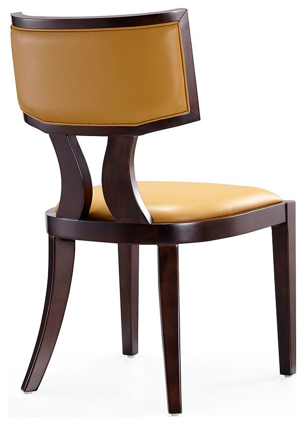 Pulitzer Dining Chair  Set of 2  Pearl White/Walnut   Transitional   Dining Chairs   by Kolibri Decor  Houzz