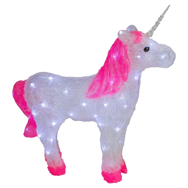 23 Lighted Acrylic Unicorn Christmas Display Decoration