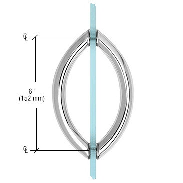 CRL 6 Crescent Style Back to Back Pull Handles Wi...