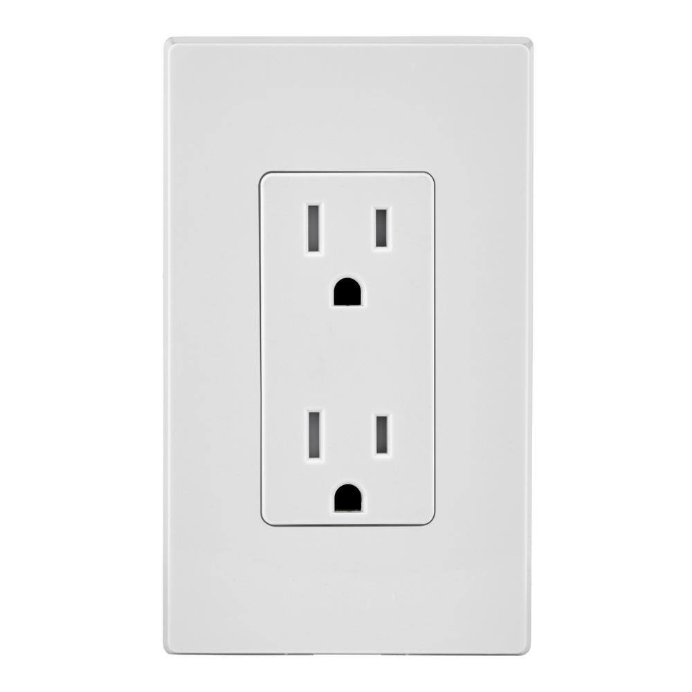 Leviton Decora 15 Amp Tamper Resistant Duplex Outlet White R57-T5325-0DW