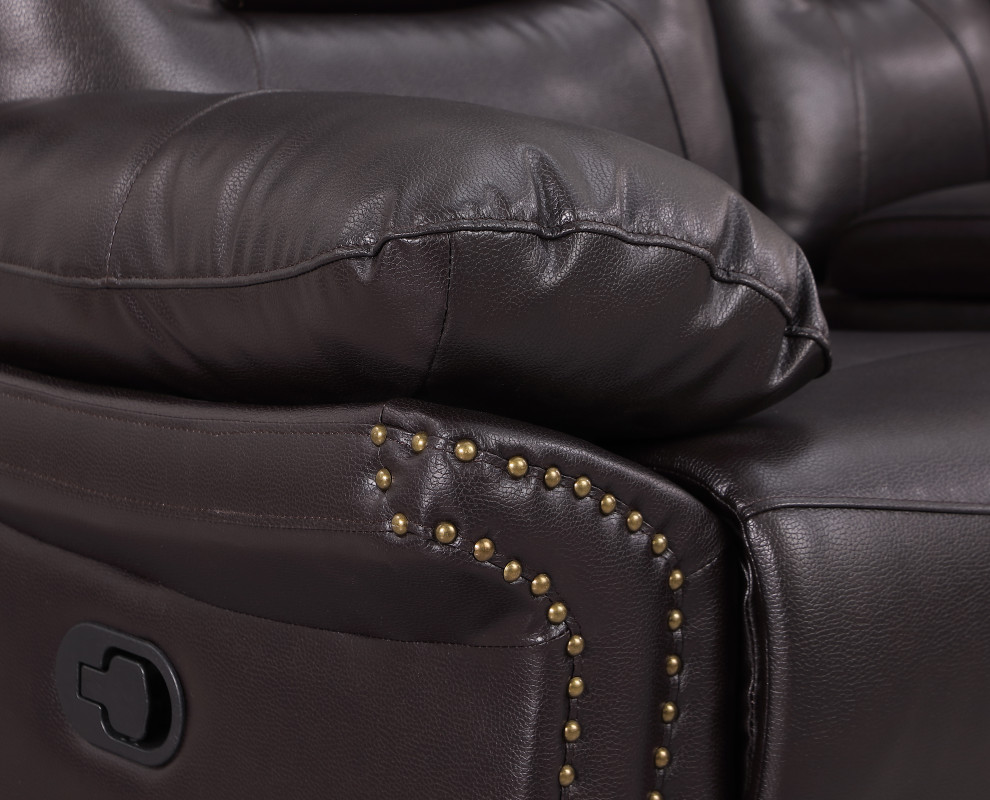 Anders Leather Air Match Recliner Collection  Sofa   Transitional   Sofas   by Luxuriant Furniture  Houzz