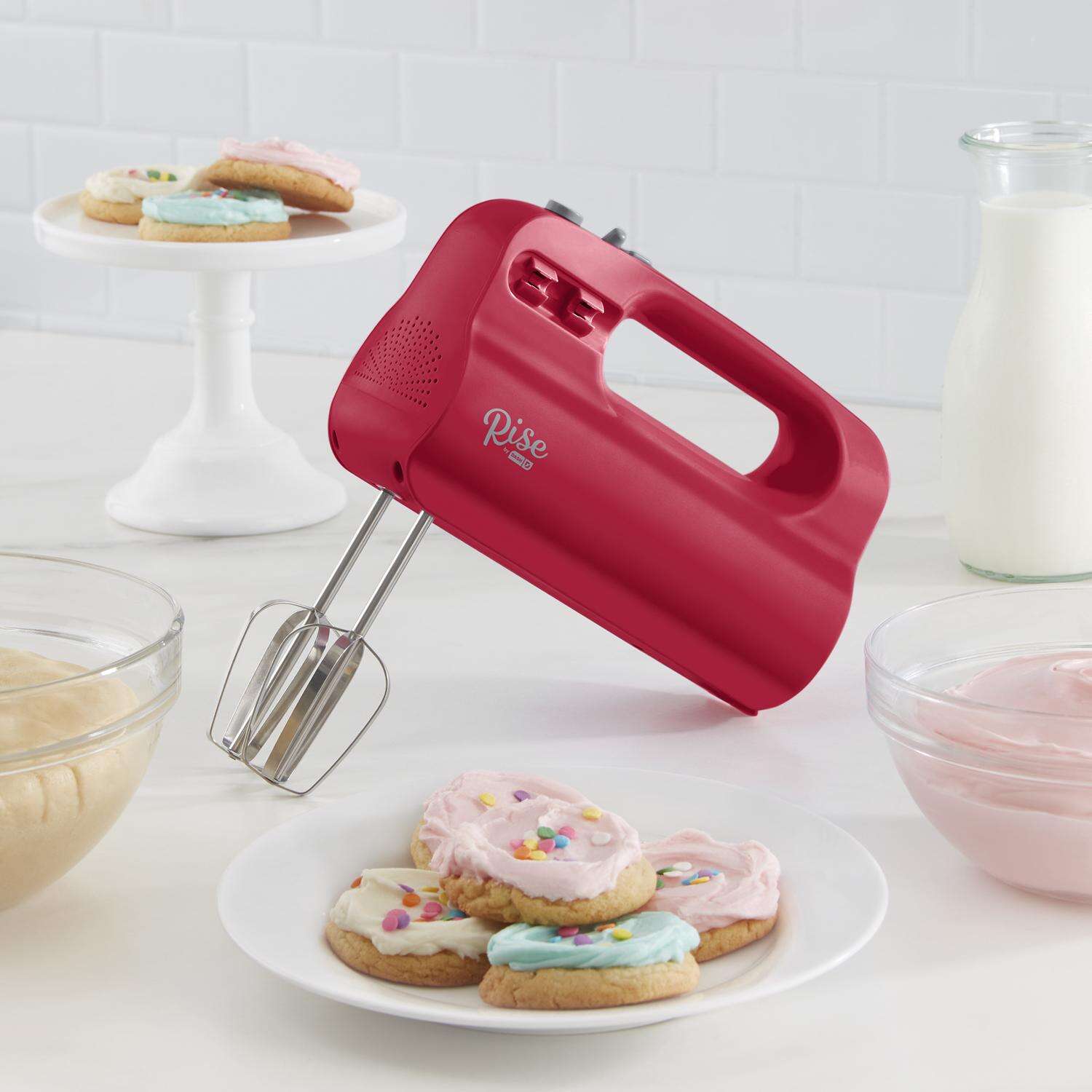 Rise by Dash Red 5 speed Hand Mixer