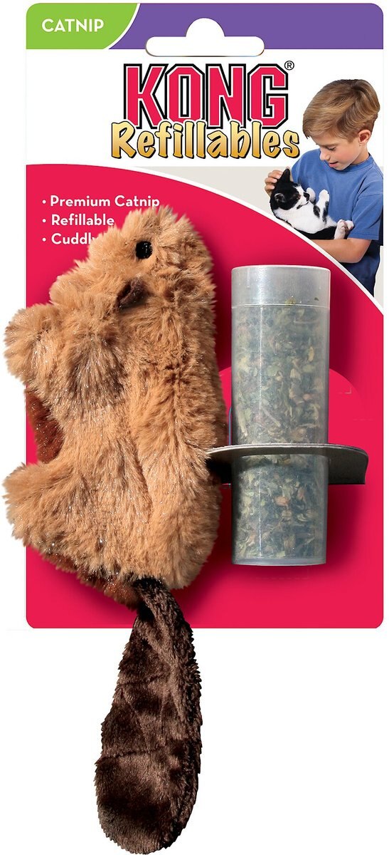 KONG Refillable Beaver Catnip Cat Toy