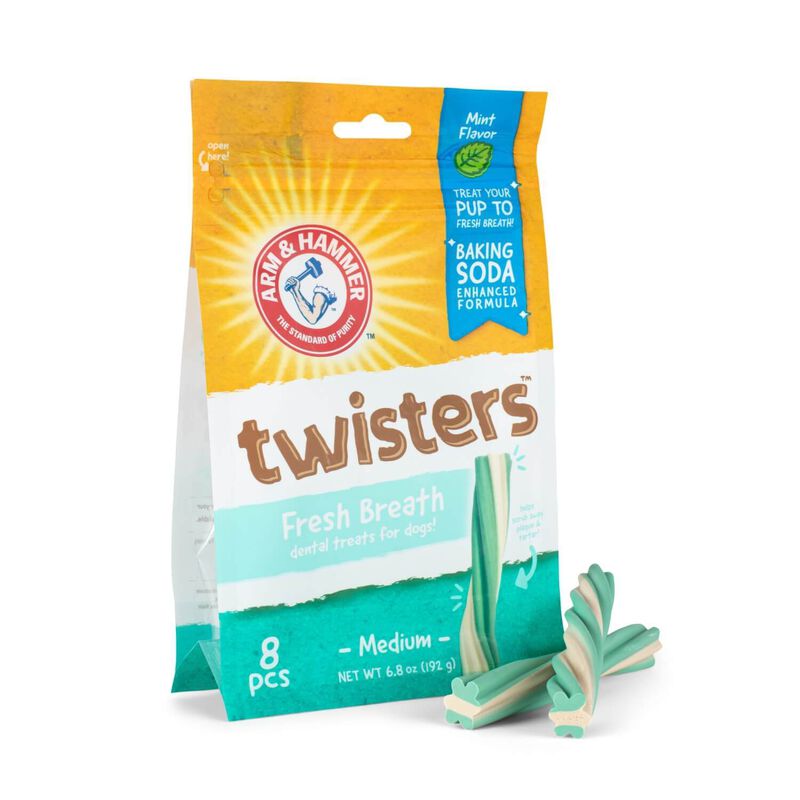 Arm and Hammer Twister Mint Flavor Dental Dog Treats 8ct