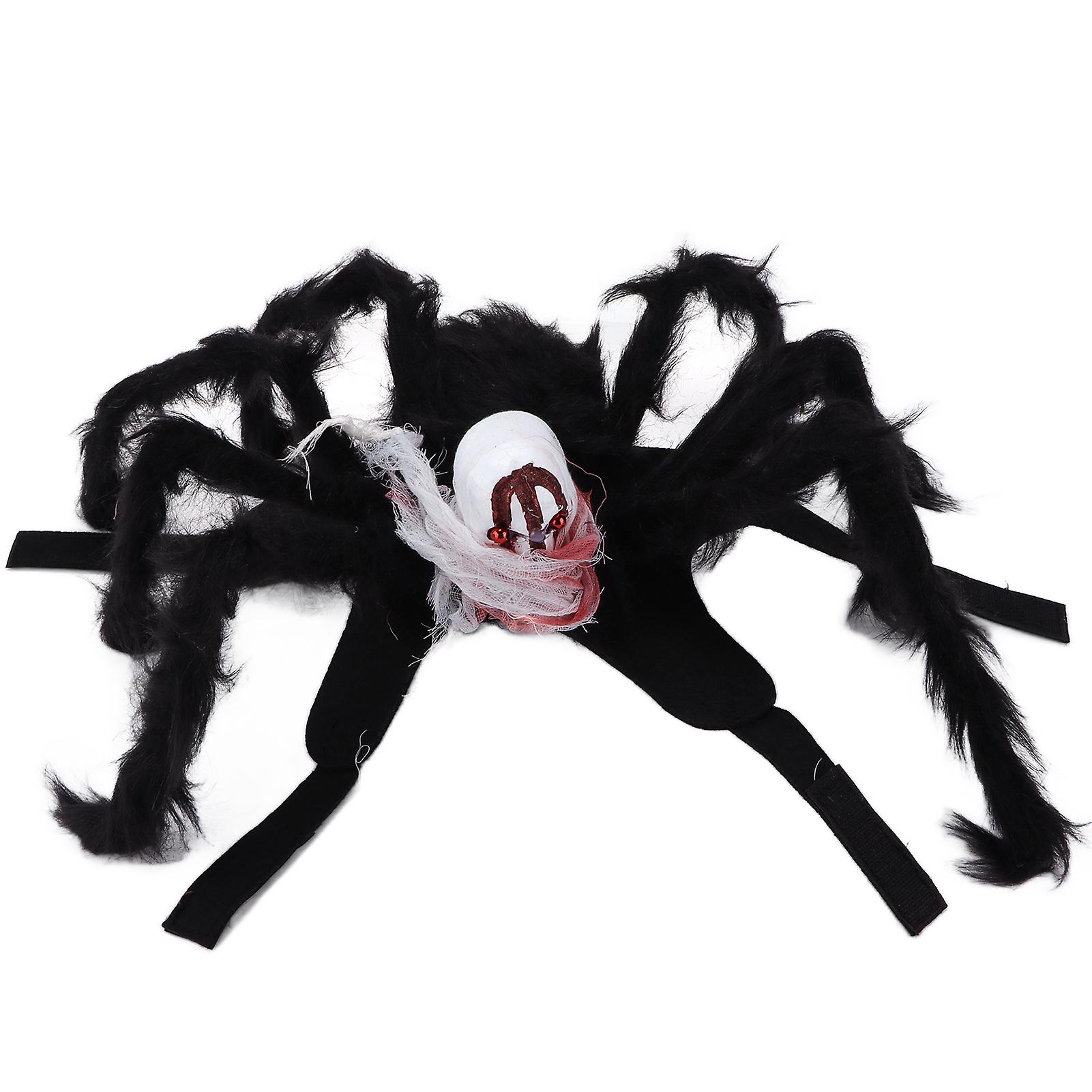 Dog Cat Halloween Spider Costume Breathable Adjustable Simulation Spider Pet Costumepainted Face L