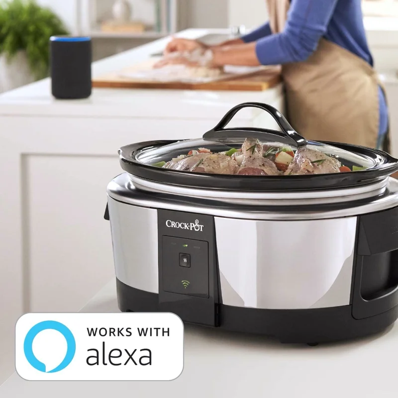 Crock-Pot 2139005 6 Qt. Connected Slow Cooker， Works with Alexa