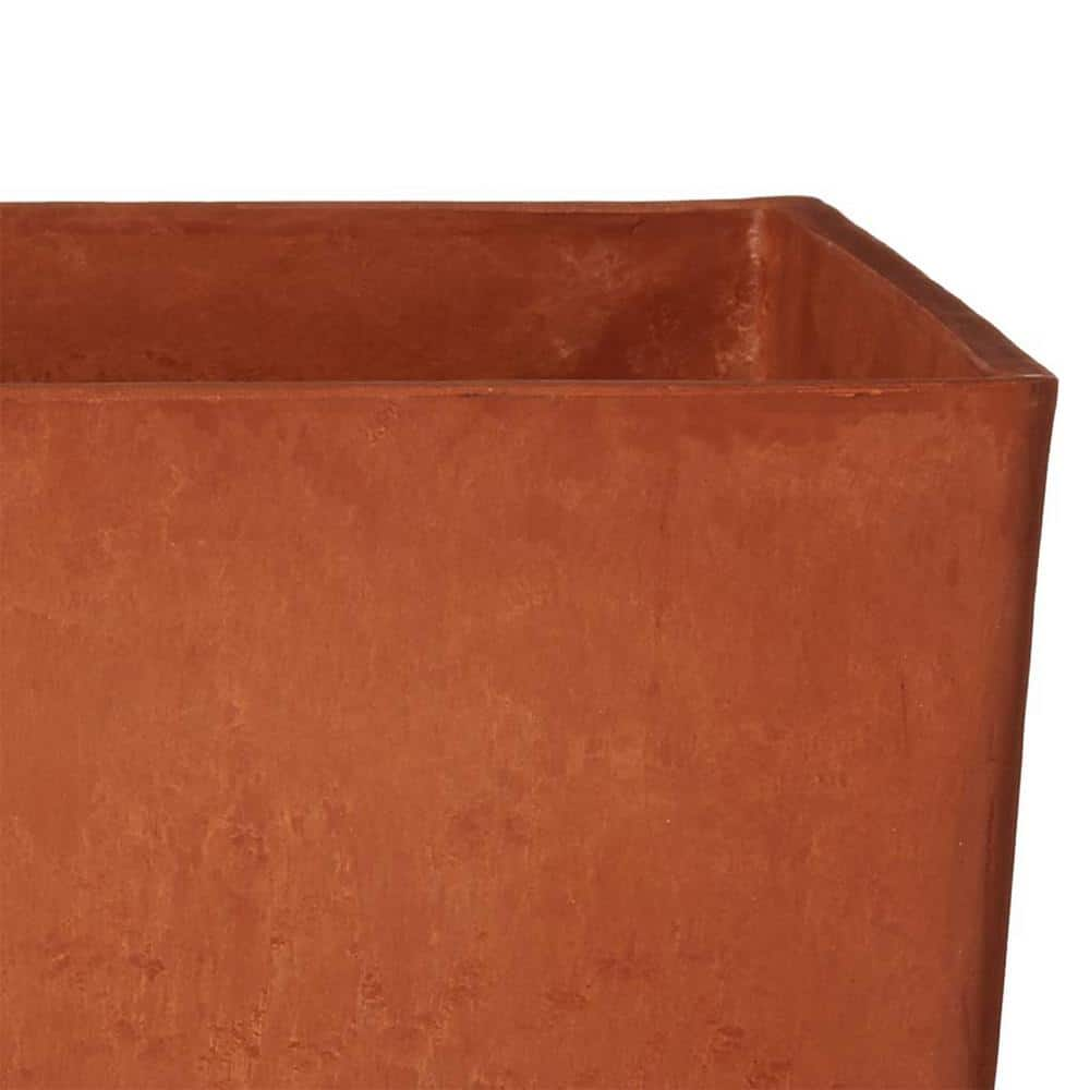 Arcadia Garden Products Contempo Tall Square 13 in. x 13 in. x 28 in. Terra Cotta PSW Pot FS32TC