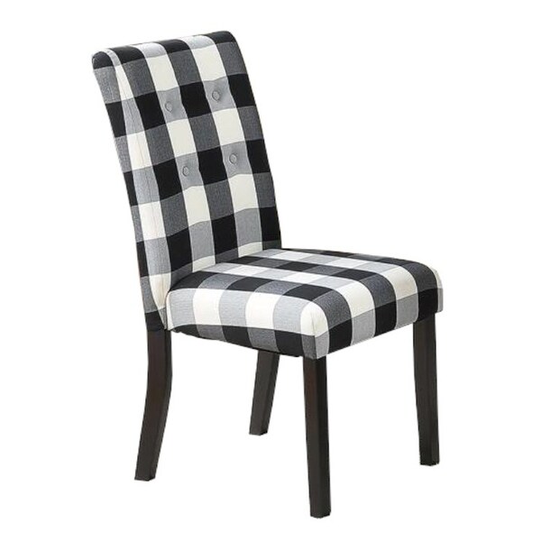Dining Room Chairs Polyfiber Tufted Set of 2