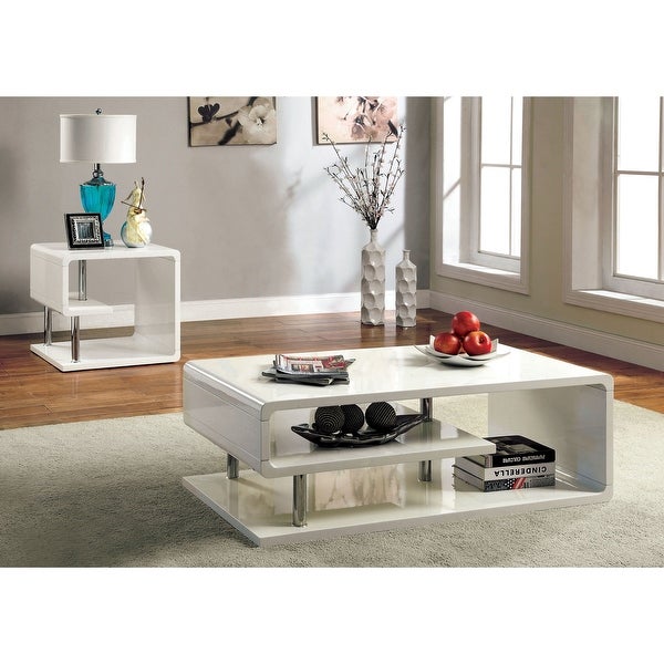 1-shelf High Gloss Side Table