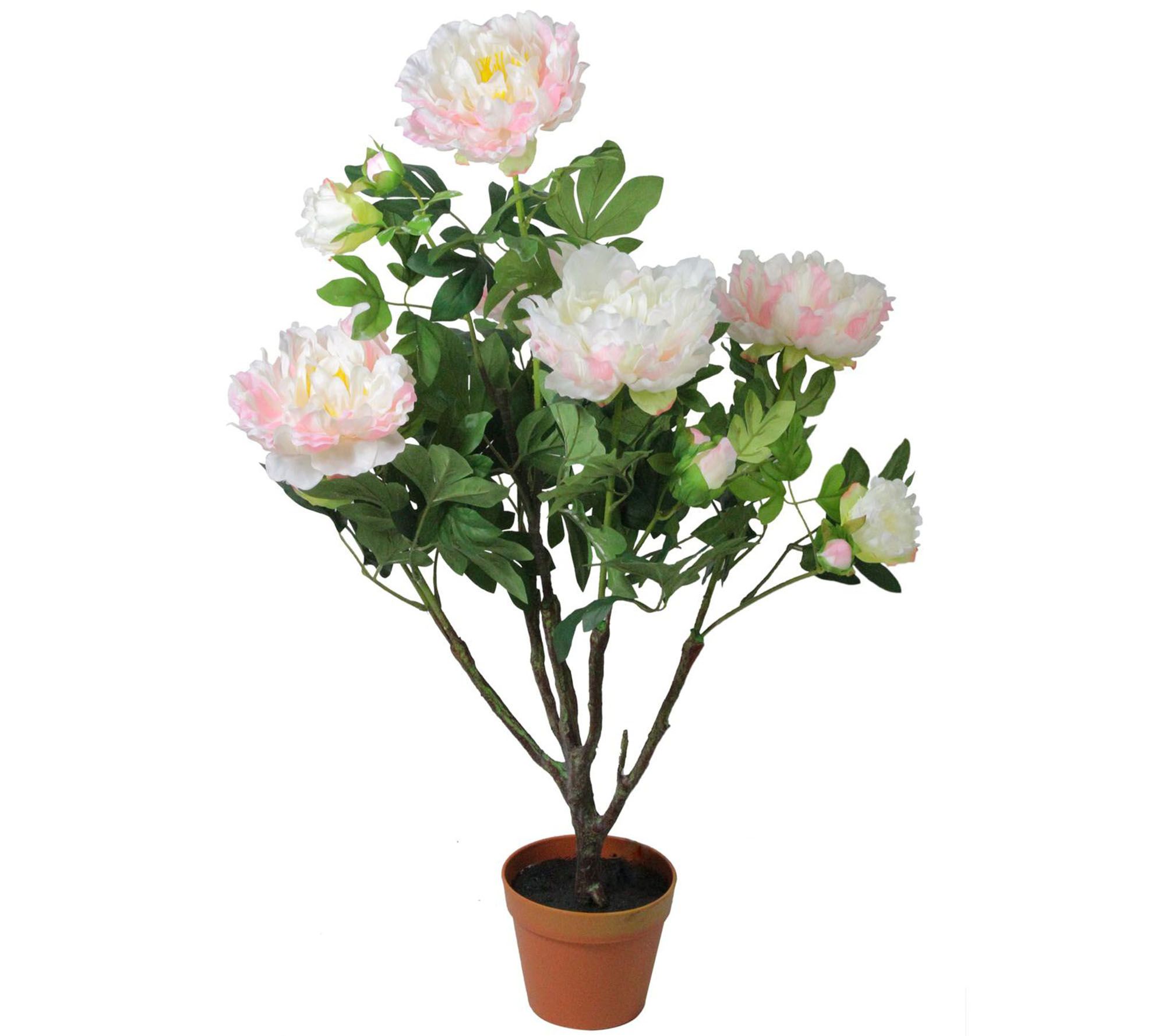 Northlight Artificial Blooming Peony Flower Plant