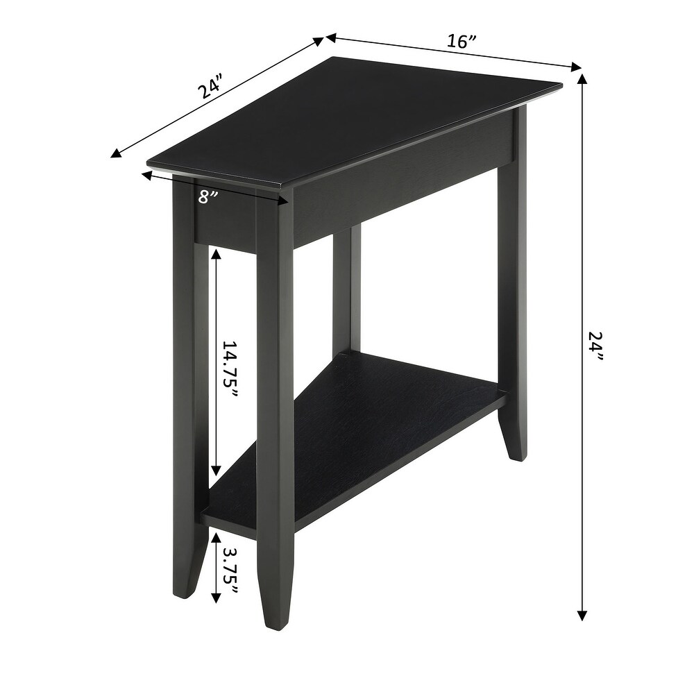 Convenience Concepts American Heritage Wedge End Table with Shelf