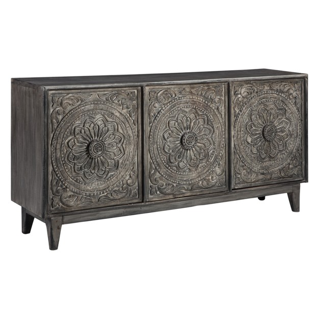 Fair Ridge Console Dark Brown Signature Design By Ashley