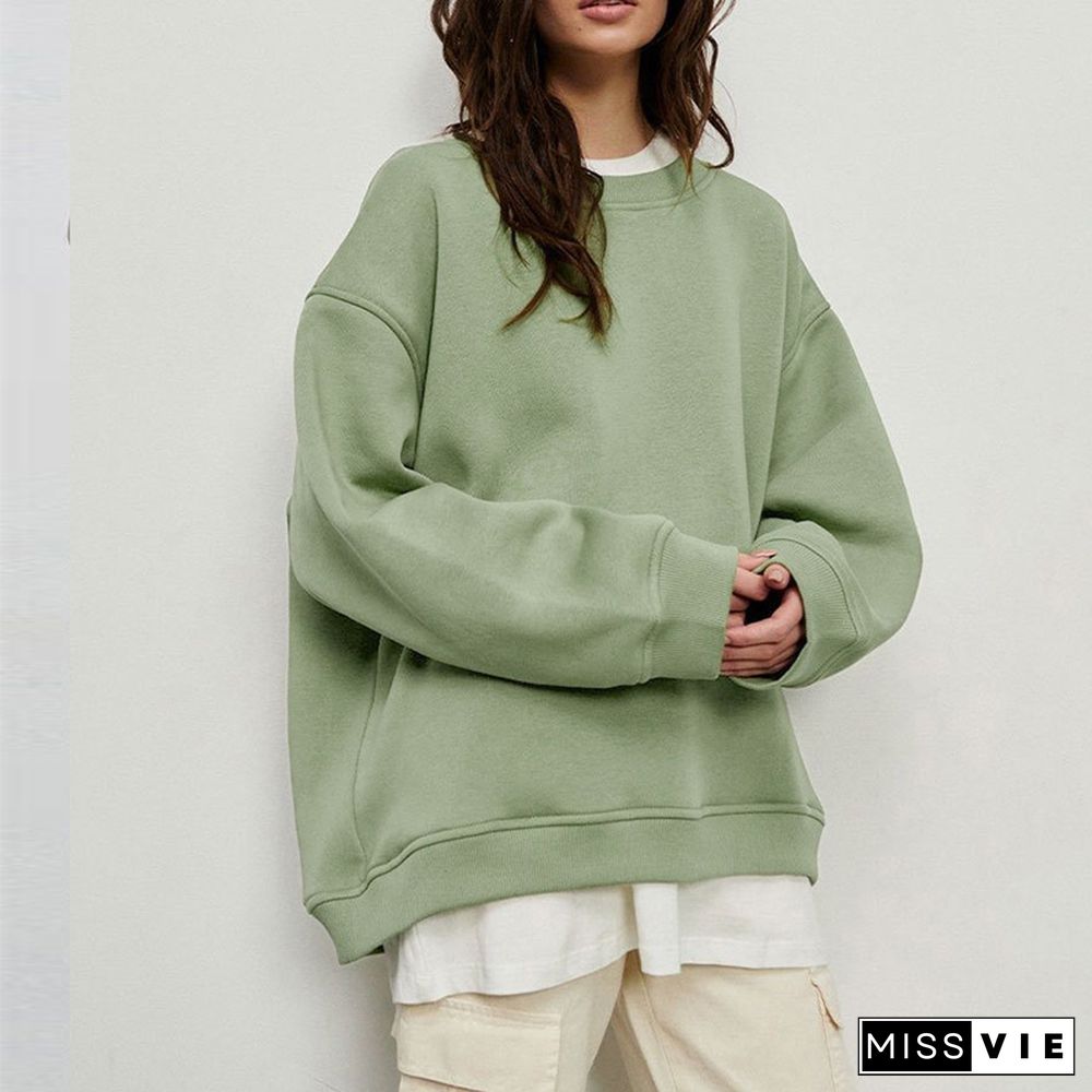 Casual Loose Polar Fleece Sweatshirt