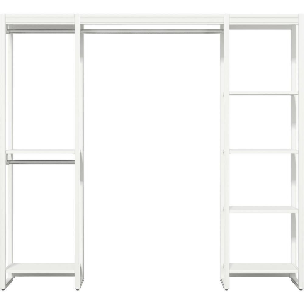 CLOSETS By LIBERTY 91 in. W White Adjustable Tower Wood Closet System with 9 Shelves HS7SP60-RW-08