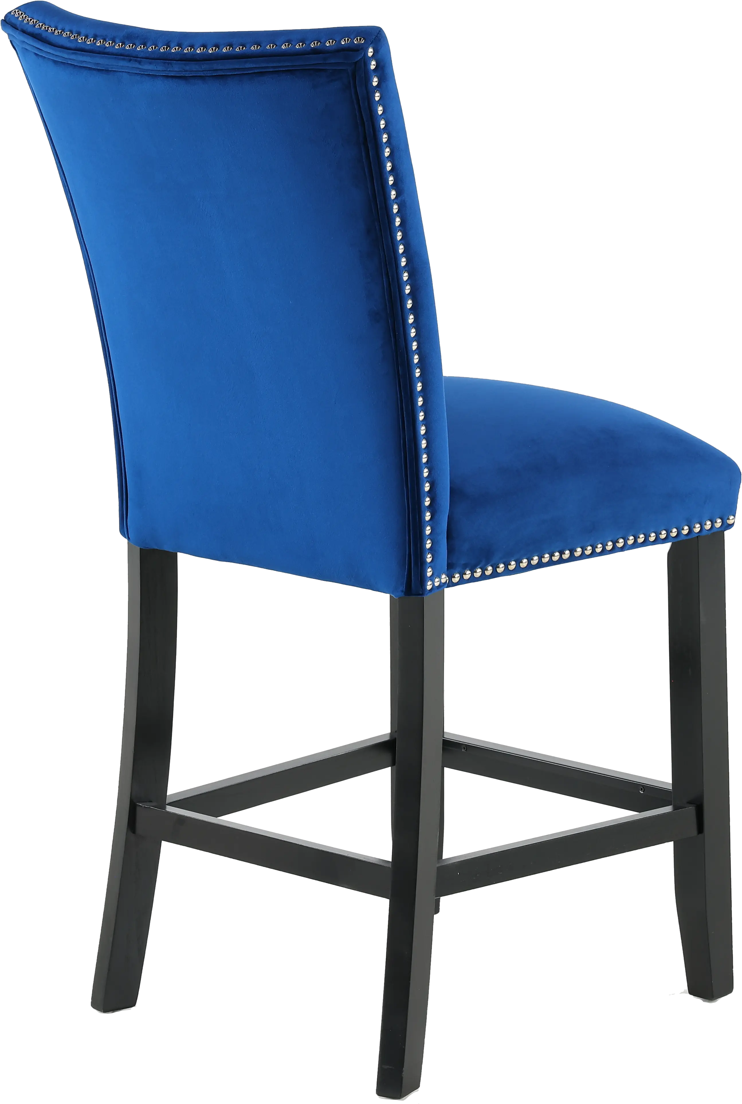 Camila Blue Velvet Counter Height Stool