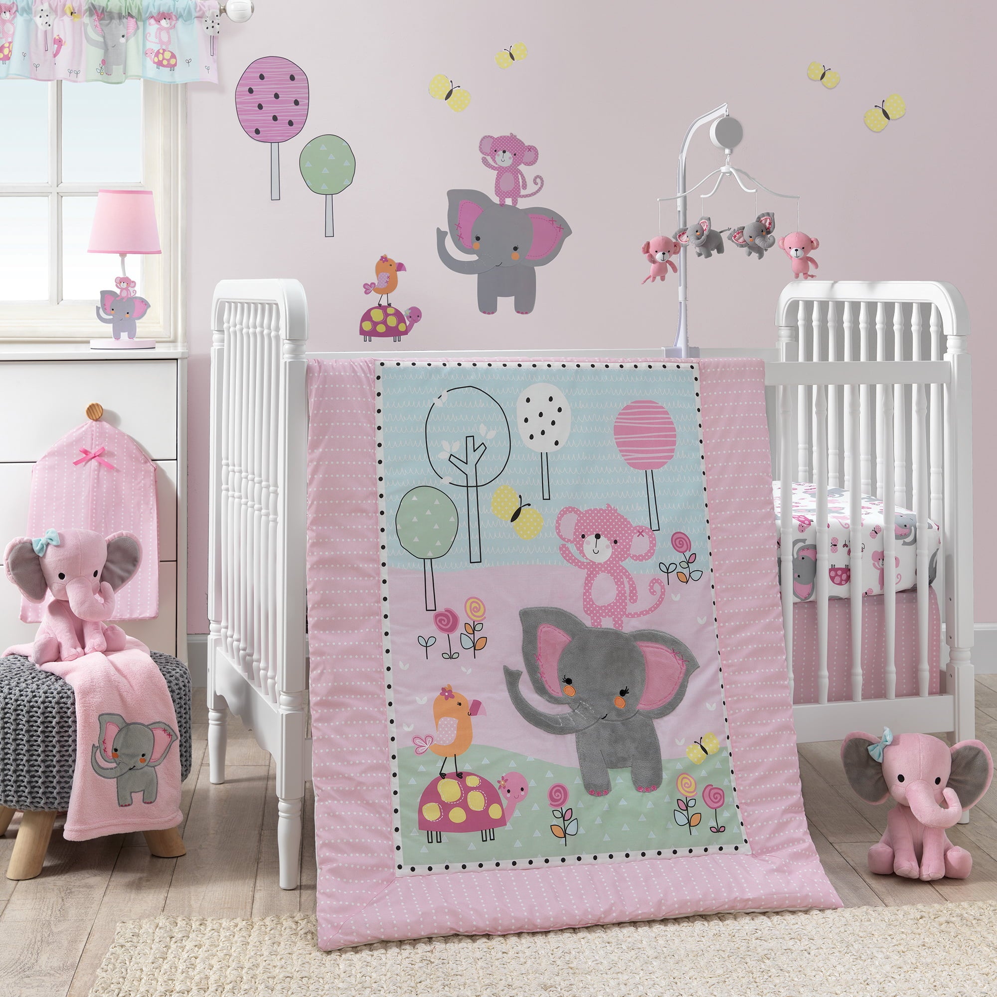 Lambs and Ivy Bedtime Originals Twinkle Toes 3 Piece Pink Crib Bedding Set