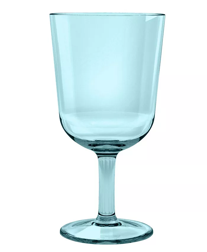 TarHong Simple Wine Glass Aqua 16 oz. Premium Plastic Set of 6