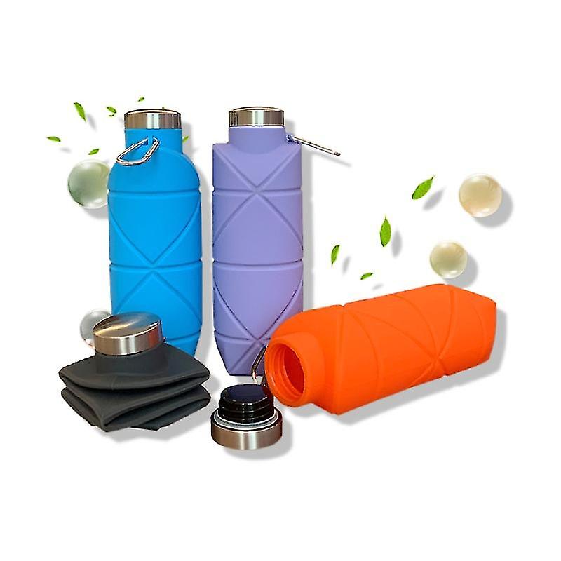 Foldable Water Bottles With Safety Food-grade Silicone Material For Camping Climbing Biking Outdoor Sports