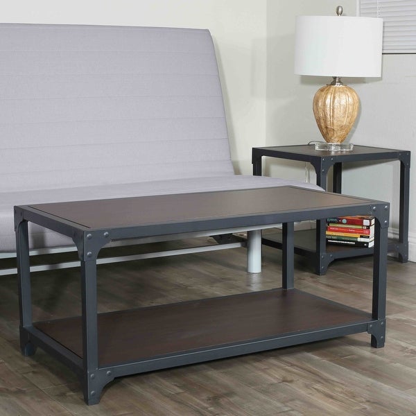 Carbon Loft Whittaker Modern Wood and Metal Coffee Table