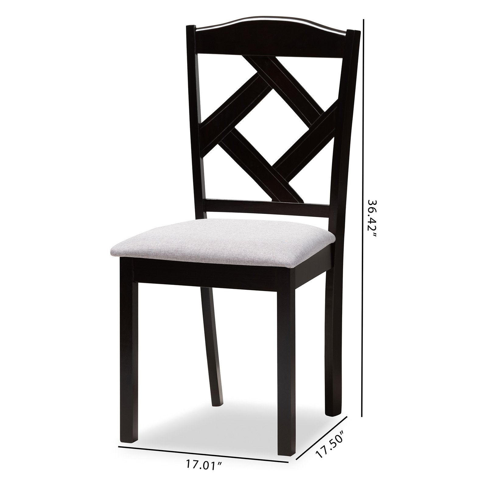 Baxton Studio Ruth Key Hole Back Dining Chair - Set of 2