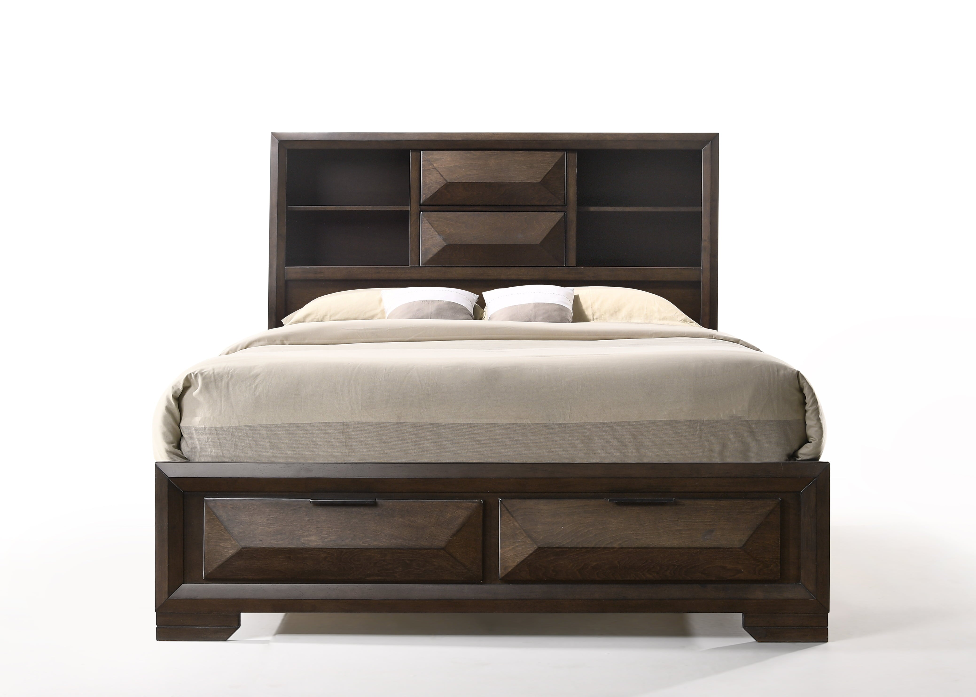 ACME Merveille Storage Platform Bed in Espresso Finish, Multiple Sizes