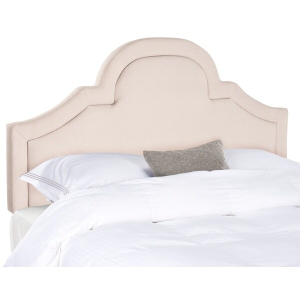 Safavieh Kerstin Taupe Linen Upholstered Arched Headboard (King) - - 9529880