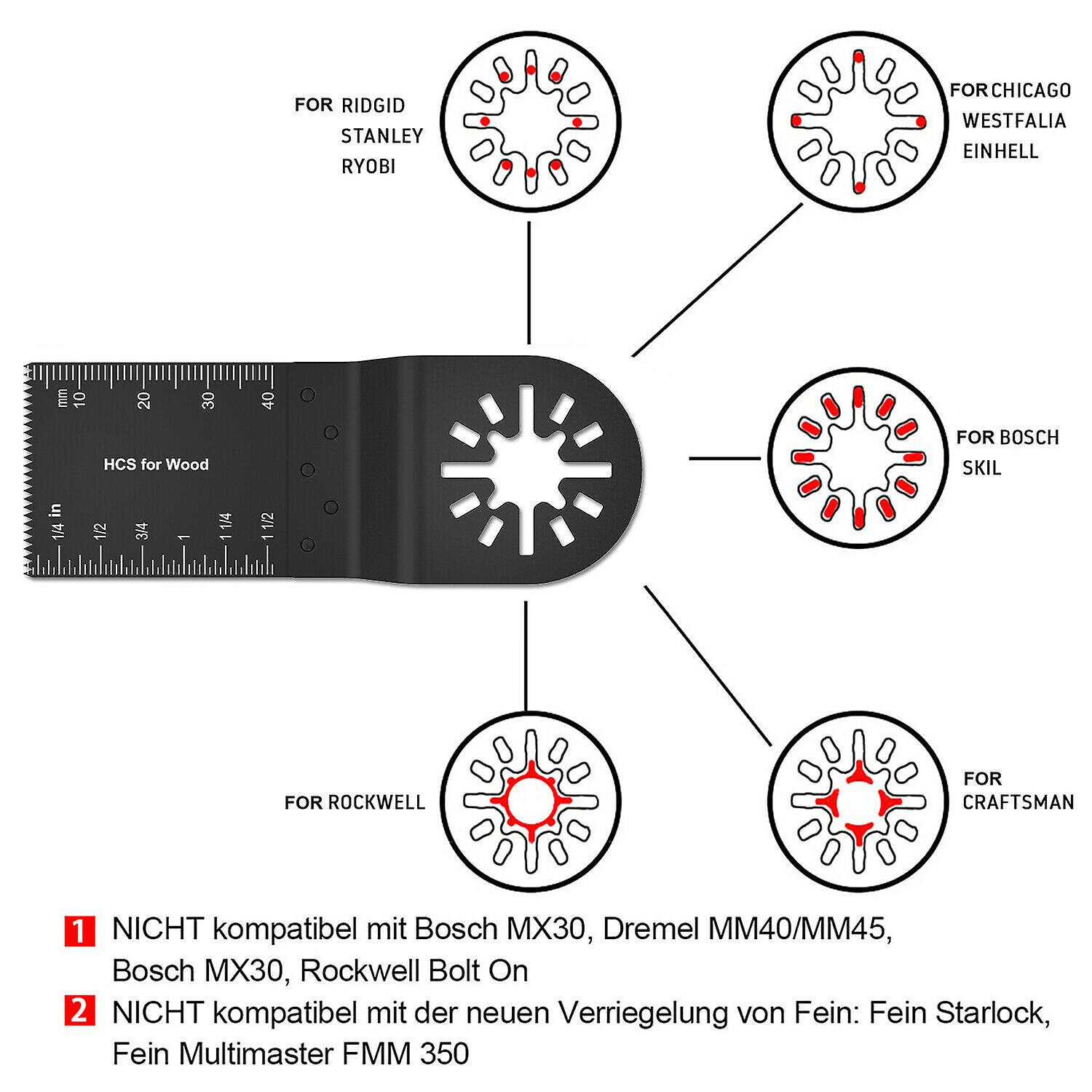 20pcs 35mm Antler Wood Oscillating Multi Tool Blades For Makita Bosch Fein Etc