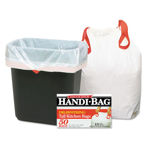 Webster Industries Webster Drawstring Kitchen Bags | 13 gal， 0.6 mil， 24