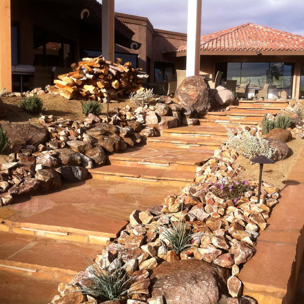 Southwest Boulder  Stone 120 sq. ft. Arizona Buckskin Natural Patio Flagstone for Landscape Gardens and Pathways (2000 lbs.) 02-0171