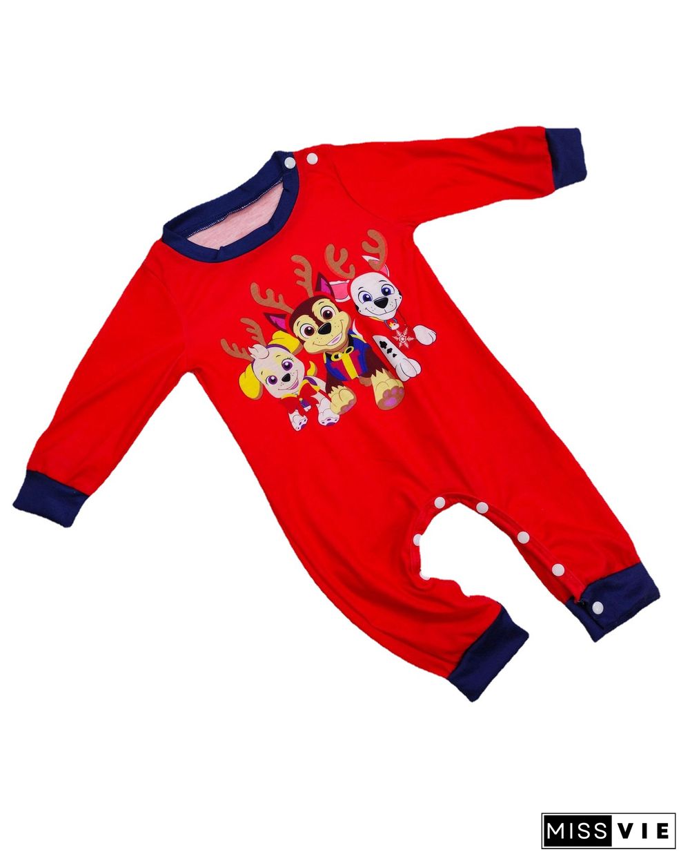 Christmas Pattern Two-Piece Parent-Child Family Suit