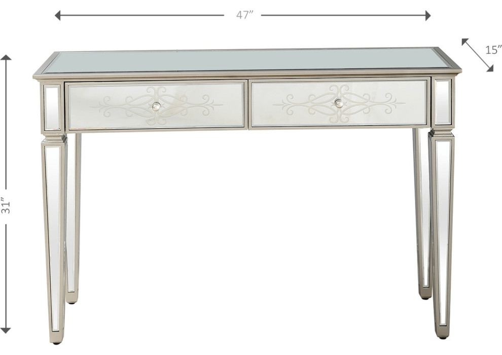 Antiqued Etch Console Table   Transitional   Console Tables   by HomeRoots  Houzz