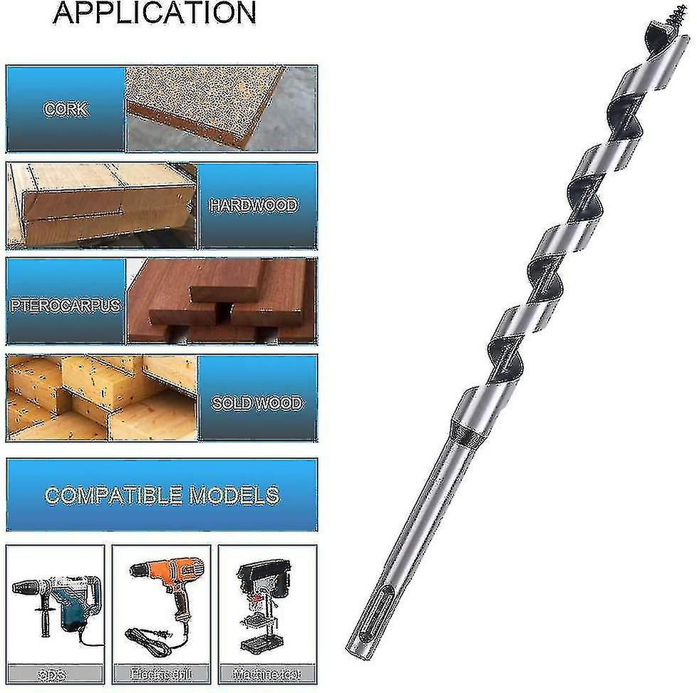 Helical Wood Drill Bit. 7 Pcs Sds-plus Woodworking Drill Bits Set In Carbon Steel Spiral