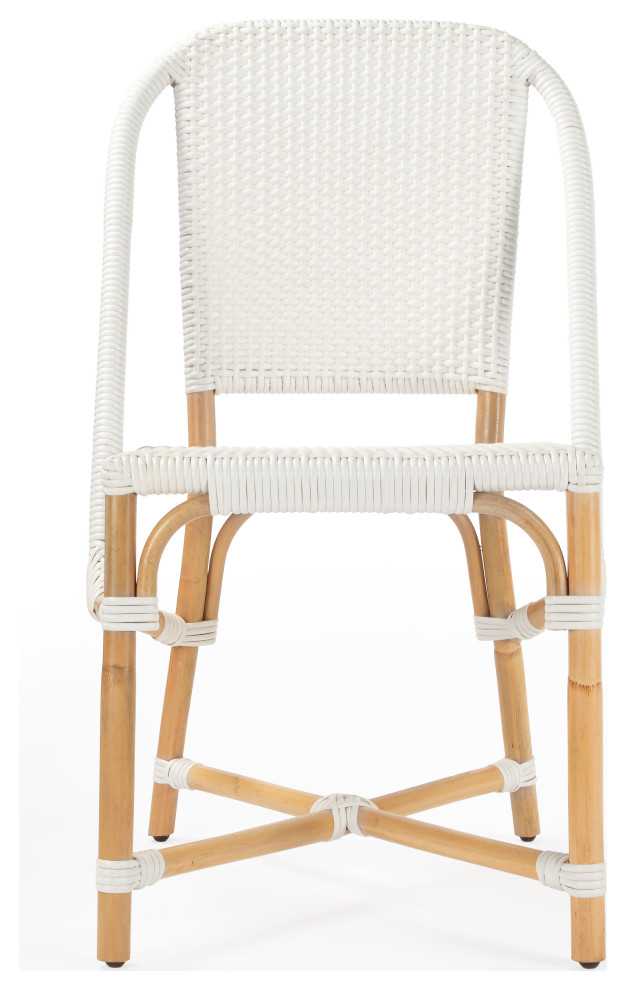 Tenor White and Black Rattan Side Chair   Tropical   Dining Chairs   by Butler Specialty Company  Houzz