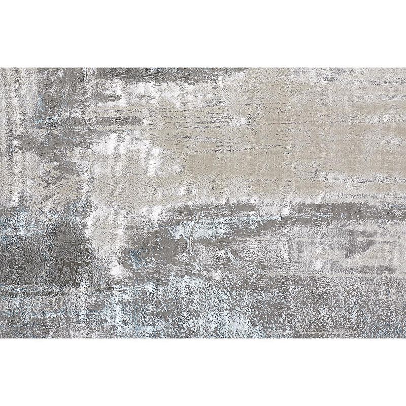 Weave and Wander Aurelian Modern Metallic Watercolor Rug