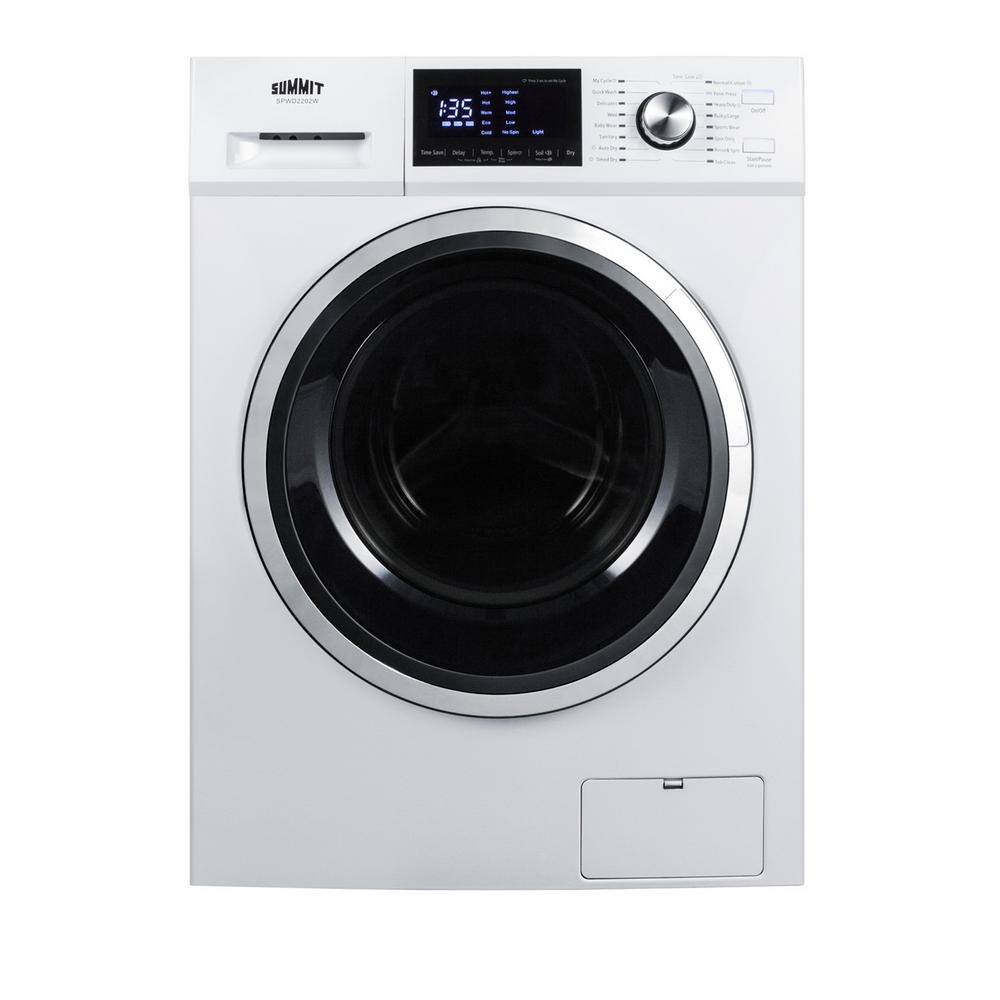 Summit Appliance 2.7 cu. ft. White All-in-One Ventless Electric Washer Dryer Combo SPWD2202WE