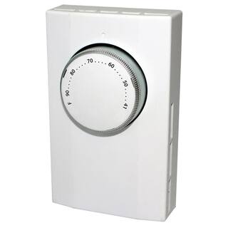 KING Line Voltage Single Pole Mechanical Bi-Metal Thermostat in White K101