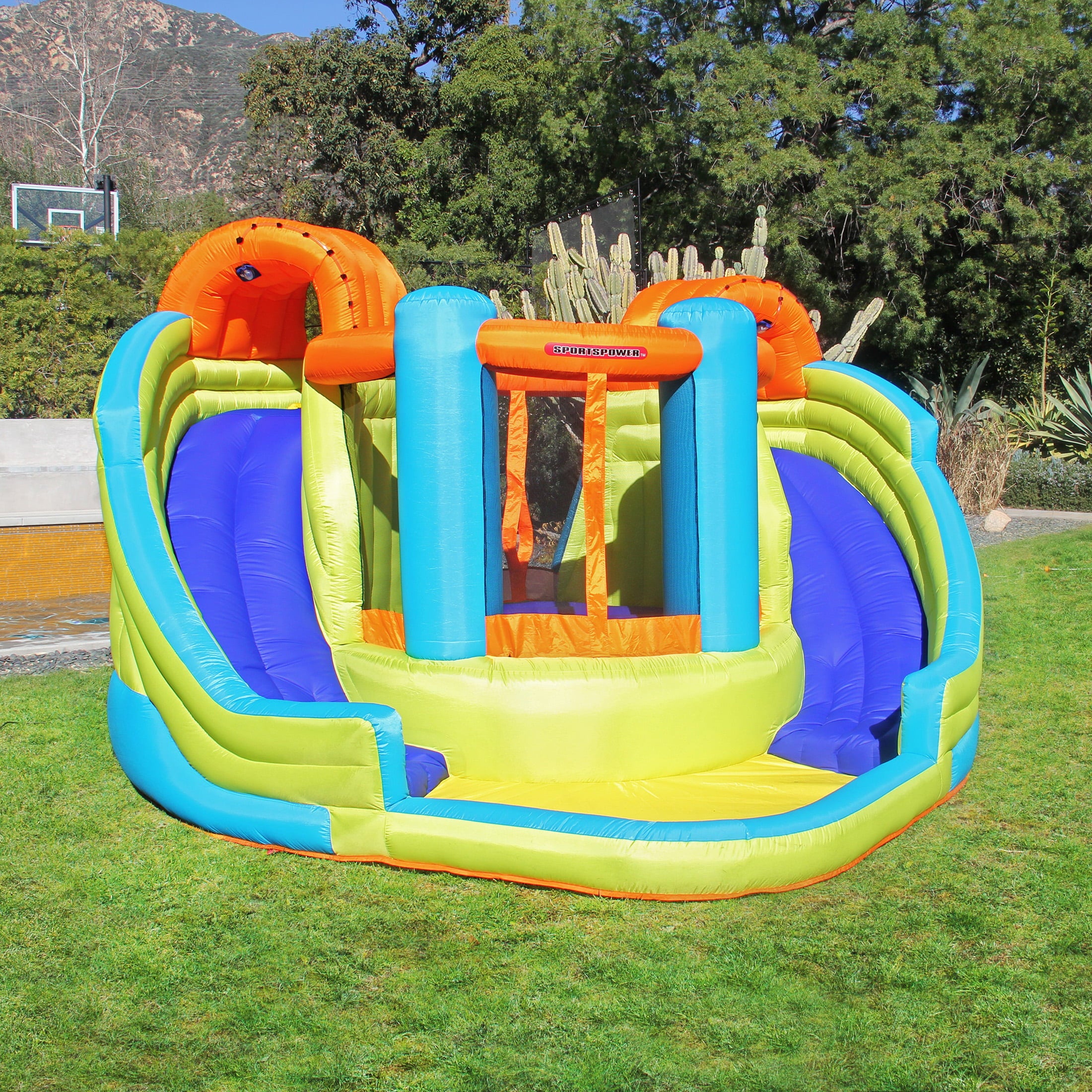 Sportspower Double Water Slide and Bouncer with Blower