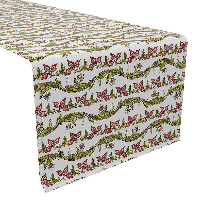 Table Runner， 100% Cotton， 16x90， Floral 7