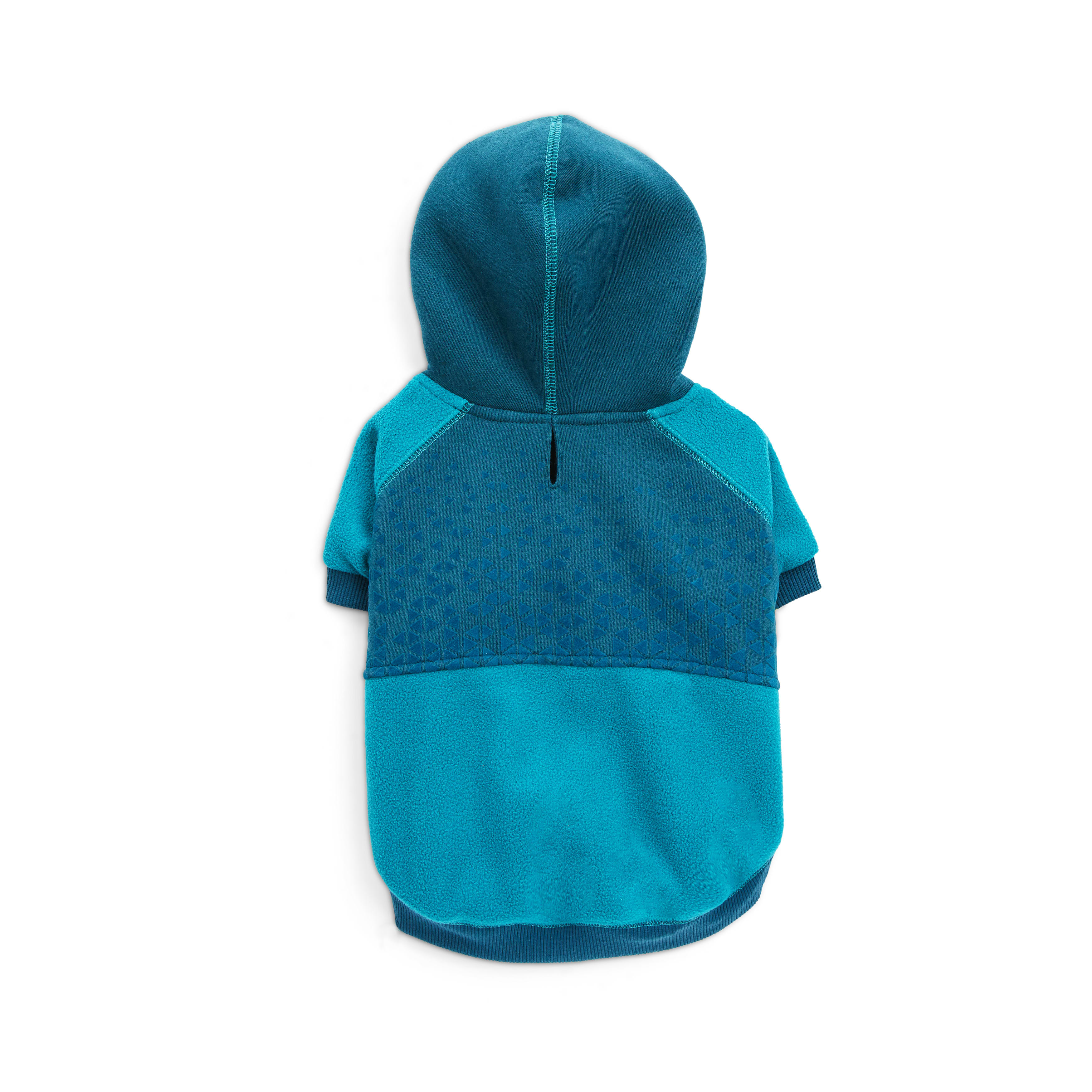 Reddy Teal Felt Print Dog Hoodie， X-Small