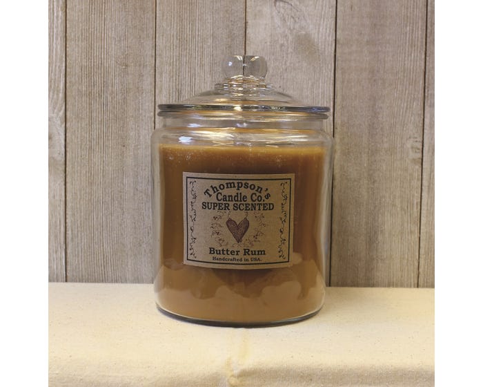 Thompsons Candle Co. Super Scented Butter Rum Heritage Jar Candle， 60 oz. - BRHJ