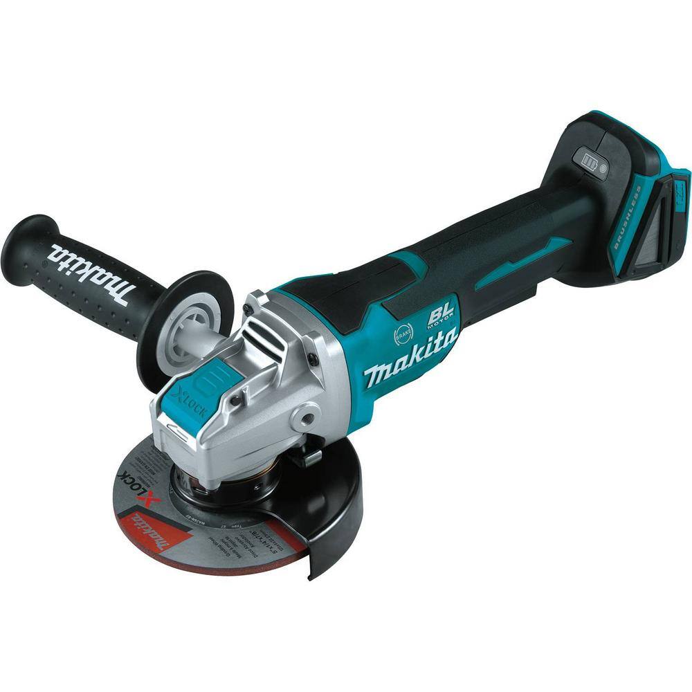 Makita 18V LXT Lithium-Ion Brushless Cordless 4-12 in.5 in. Paddle Switch X-LOCK Angle Grinder with AFT Tool Only XAG26Z