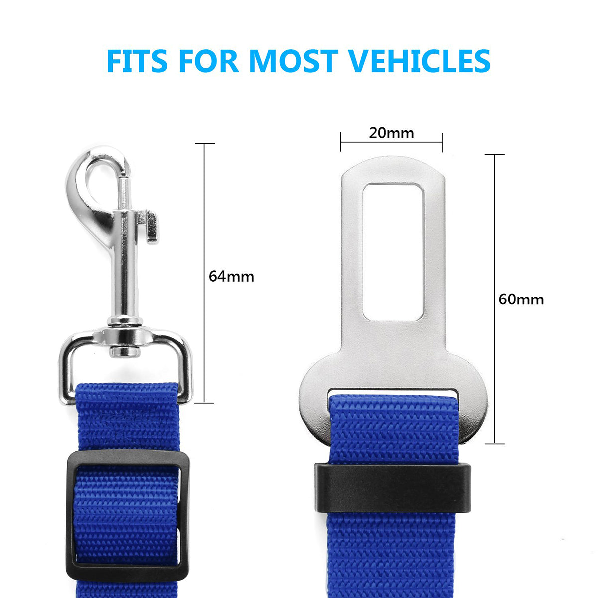 Camidy Adjustable Pet Dog Cat Car Seat Belt Safety Leads Vehicle Seatbelt Harness