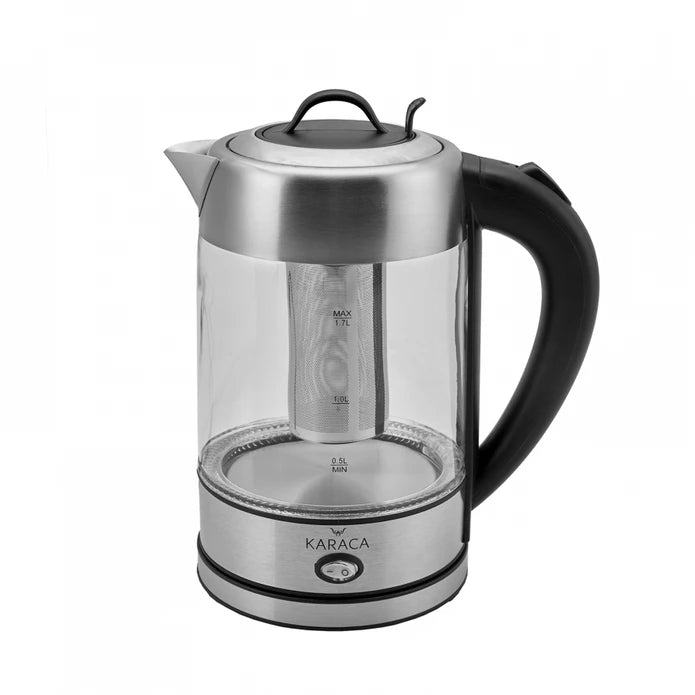 Karaca Glass Herbal Tea Maker With Led Lighting Inox 2202 153.01.06.1780/153.01.06.4887