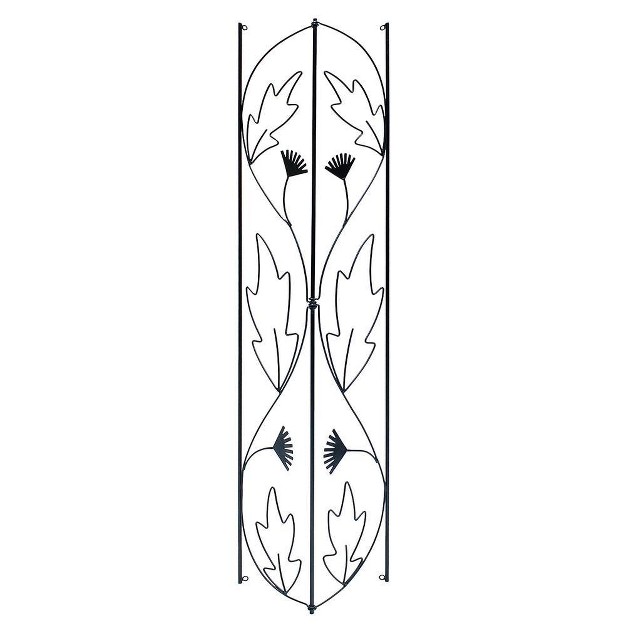 Tall Iron Downspout Decorative Garden Trellis Black Powder Coat Finish Weather resistant Easy Installation Achla Designs