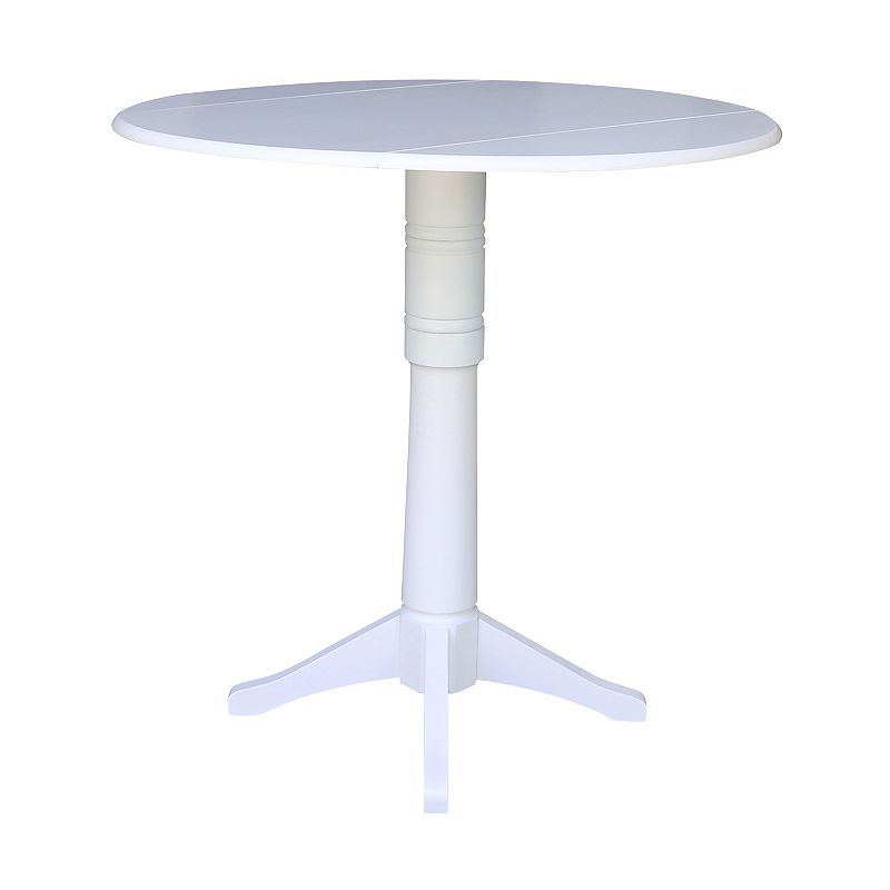 International Concepts Round Dual Drop Leaf Pedestal Table