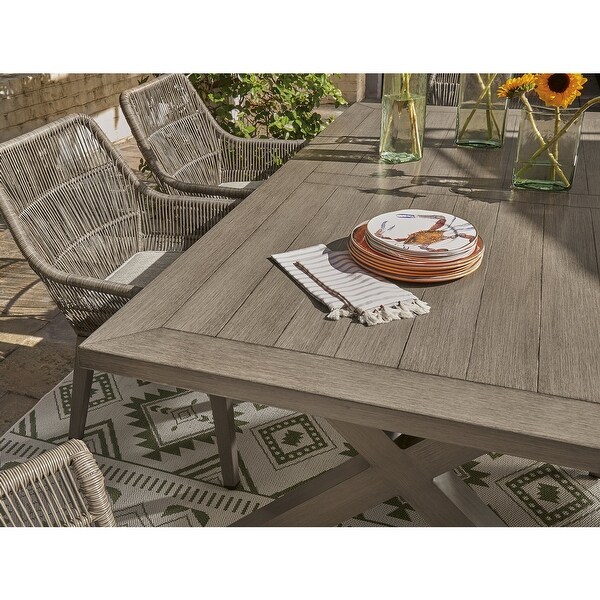 Signature Design by Ashley Elite Park Outdoor Dining Table with Umbrella Option