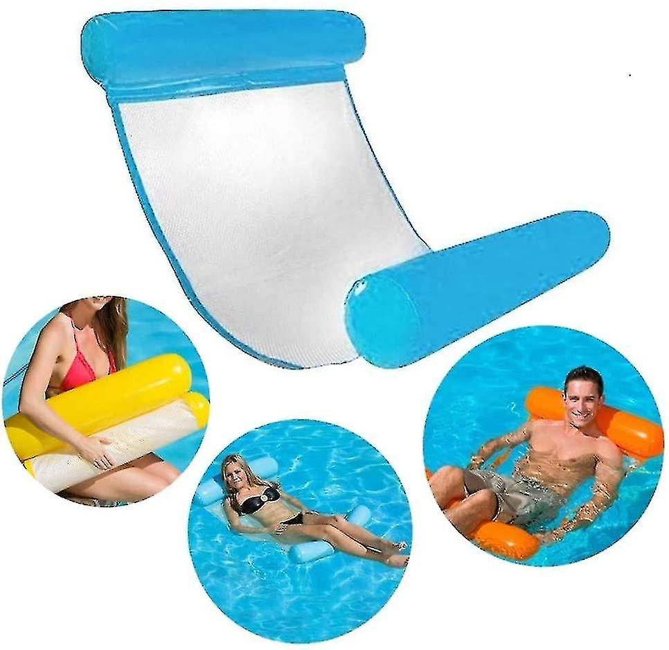 Inflatable Floating Bed， Water Hammock Deck Chair Swimming Pool Leisure Air Cushion Swimming Pool Inflatable Bed Swimming Pool Inflatable Bed For Adul